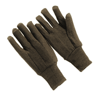 小物 doublet 19AW 5LAYERED GLOVES Heavy Weight Brown Jersey Knit Wrist Gloves, 12 pairs, Large